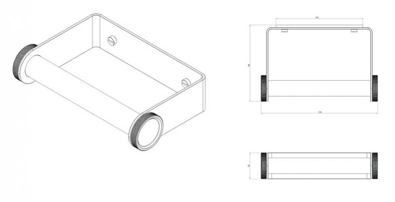 Toni Copenhagen toiletrulleholder - Krom Toni Copenhagen toiletrulleholder - Krom