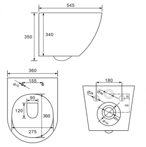 Lavabo Studio RIMless Mat sort toiletpakke inkl. sæde/soft-close, cisterne og krom betjening Lavabo Studio RIMless Mat sort toiletpakke inkl. sæde/soft-close, cisterne og krom betjening