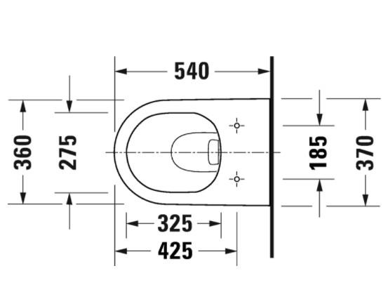 Duravit D-neo Rimless toiletpakke inkl. s&aelig;de m/soft-close, cisterne og mat sort betjening