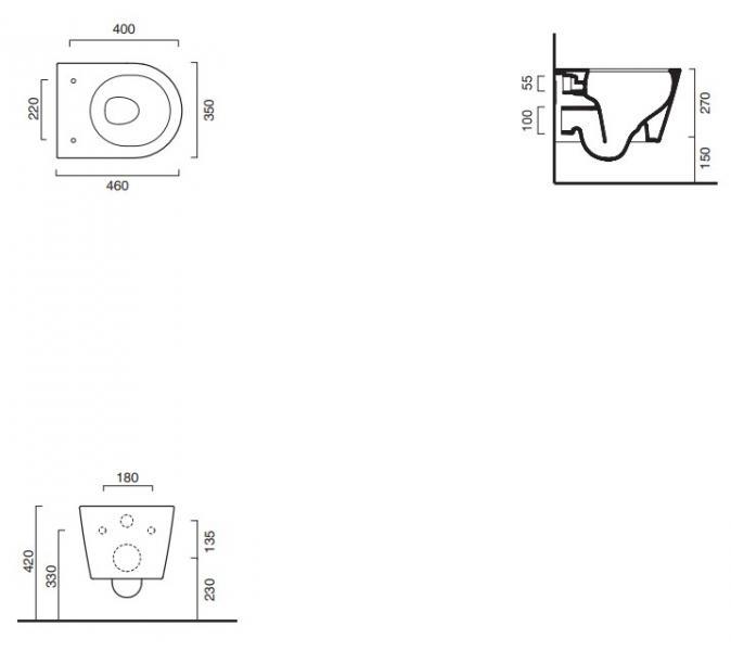 Catalano Zero newflush X-kompakt toiletpakke inkl. sæde m/softclose, mellem cisterne og mat sort betjening Catalano Zero newflush X-kompakt toiletpakke inkl. sæde m/softclose, mellem cisterne og mat sort betjening
