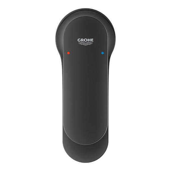 Grohe Get S h&aring;ndvaskarmatur m/push-open bundventil - Mat sort