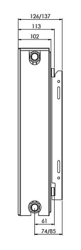Altech P4 plan radiator 22 - 500 x 600 mm Altech P4 plan radiator 22 - 500 x 600 mm