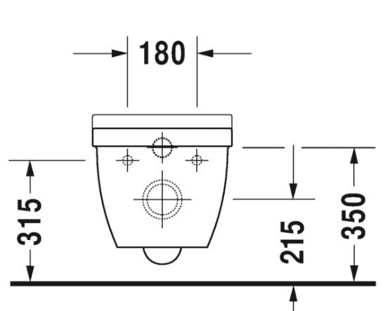 Duravit Starck 3 Rimless v&aelig;gh&aelig;ngt toilet m/s&aelig;de