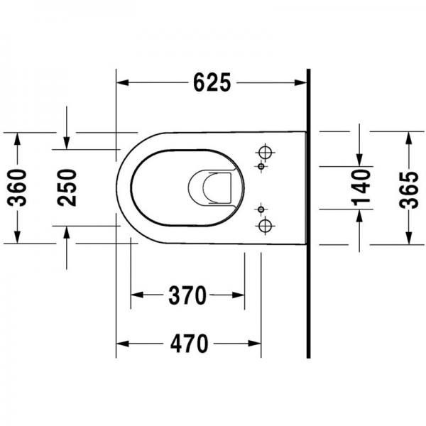 Duravit Darling New Rimless hængeskål m/wonderglis til sensowash sæde Duravit Darling New Rimless hængeskål m/wonderglis til sensowash sæde