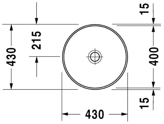 Duravit Architec Ø40 håndvask t/underlimning - Uden hanehul Duravit Architec Ø40 håndvask t/underlimning - Uden hanehul