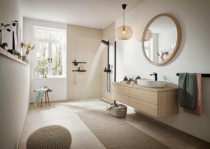 hansgrohe Vivenis 110 h&aring;ndvaskarmatur u/bundventil - Mat sort