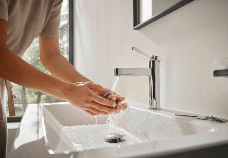 Hansgrohe Finoris 110 håndvaskarmatur m/push-open - Krom Hansgrohe Finoris 110 håndvaskarmatur m/push-open - Krom