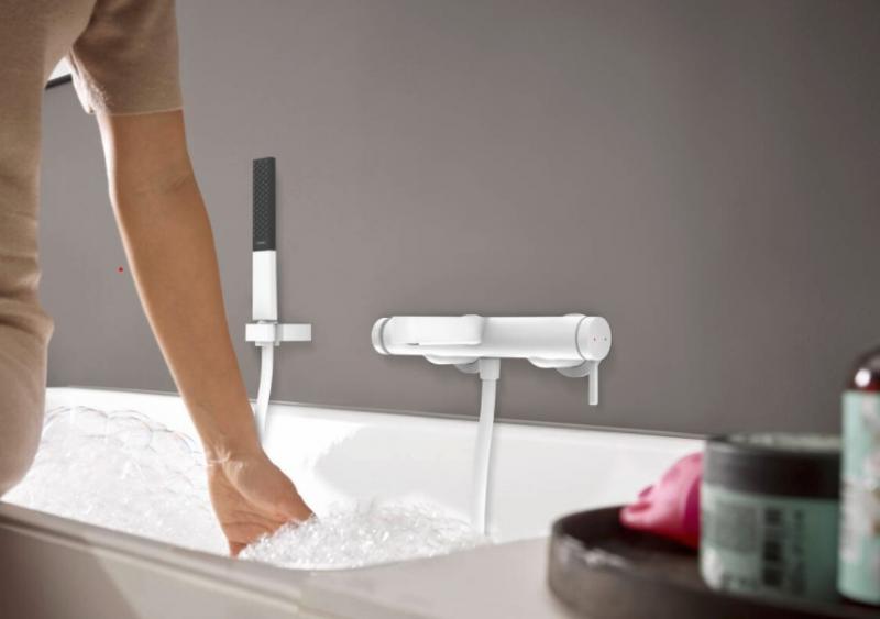 Hansgrohe Finoris kar/brusearmatur - Mat hvid Hansgrohe Finoris kar/brusearmatur - Mat hvid