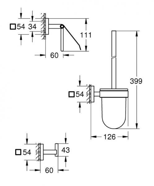 Grohe Start Cube tilbehørssæt 3 i 1 - Supersteel Grohe Start Cube tilbehørssæt 3 i 1 - Supersteel