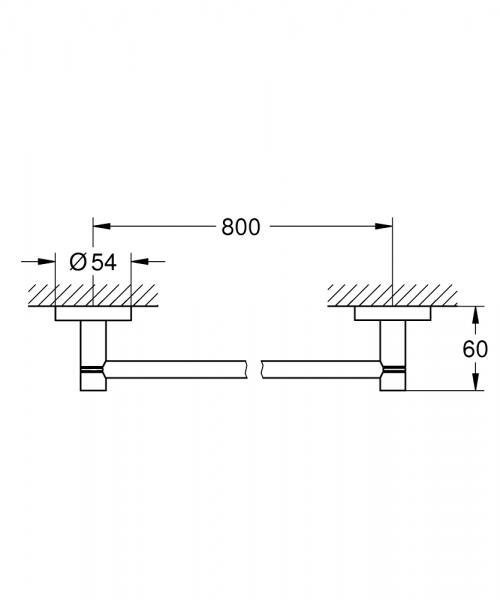 Grohe Essentials h&aring;ndkl&aelig;destang - 800mm - B&oslash;rstet warm sunset