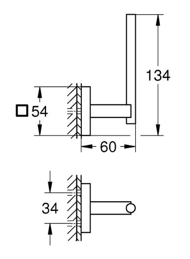 Grohe Start Cube reservepapirholder - Krom Grohe Start Cube reservepapirholder - Krom