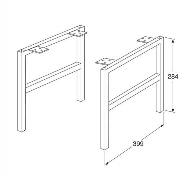 Gustavsberg Artic bens&aelig;t - 39 cm - Mat sort