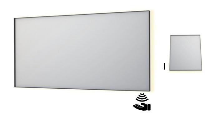 Sanibell Ink SP32 firkantet spejl m/backlight, varme og sensor 160 x 80 cm - Børstet gunmetal Sanibell Ink SP32 firkantet spejl m/backlight, varme og sensor 160 x 80 cm - Børstet gunmetal