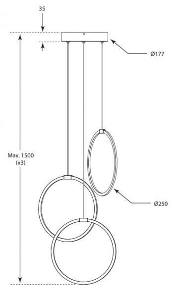 Cass&oslash;e Halo lampe - Mat sort