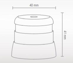 Cavius optisk r&oslash;galarm med 10 &aring;rs batterilevetid