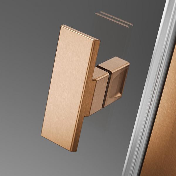 Str&oslash;mberg Noma 45 svingd&oslash;r m/sidepanel 1000mm - H&oslash;jre - B&oslash;rstet kobber