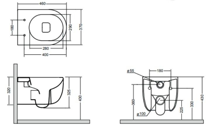 Lavabo Glomp Mat sort Mini rimless toiletpakke inkl. sæde m/soft-close, cisterne og hvid betjening Lavabo Glomp Mat sort Mini rimless toiletpakke inkl. sæde m/soft-close, cisterne og hvid betjening