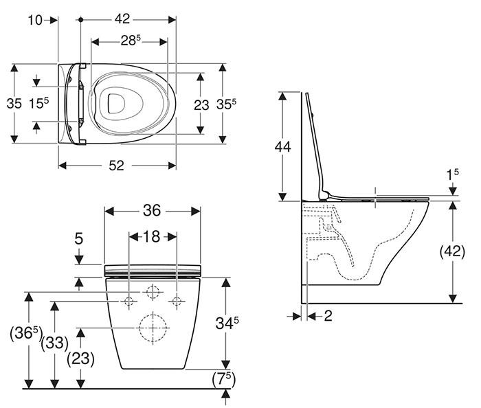 Ifö Spira Modern Rimless toiletpakke inkl. sæde m/SoftClose, cisterne og betjening i hvid Ifö Spira Modern Rimless toiletpakke inkl. sæde m/SoftClose, cisterne og betjening i hvid