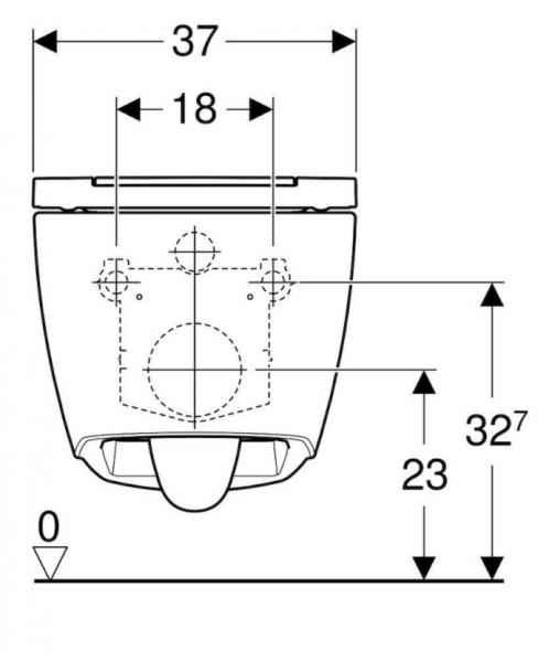 Geberit ONE RIMLess toiletpakke inkl. s&aelig;de m/soft-close, cisterne og b&oslash;rstet messing betjening