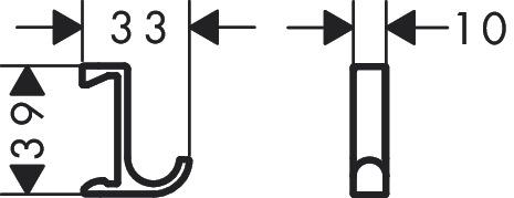 Hansgrohe WallStoris smal krog - 2 stk - Mat sort Hansgrohe WallStoris smal krog - 2 stk - Mat sort