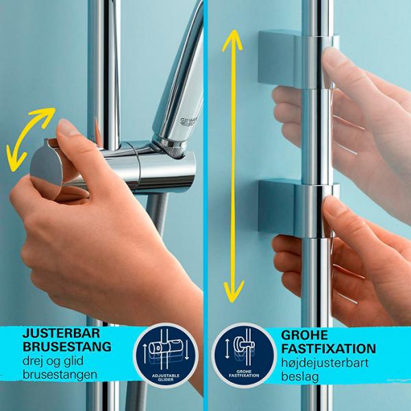 Grohe Vitalio Comfort 110 brusesæt 2 sprays Grohe Vitalio Comfort 110 brusesæt 2 sprays